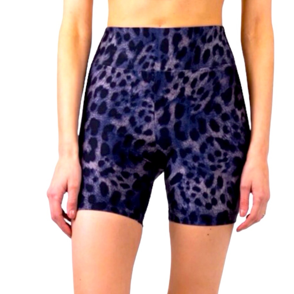 Koral Slalom Cheetara High Rise Bike Shorts Women Color Blue & Black Size XS